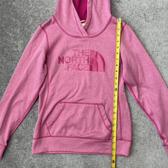 The North Face Hoodie Womens Small Pink Hooded Sweatshirt Pullover Sweater Logo - Picture 6 of 8